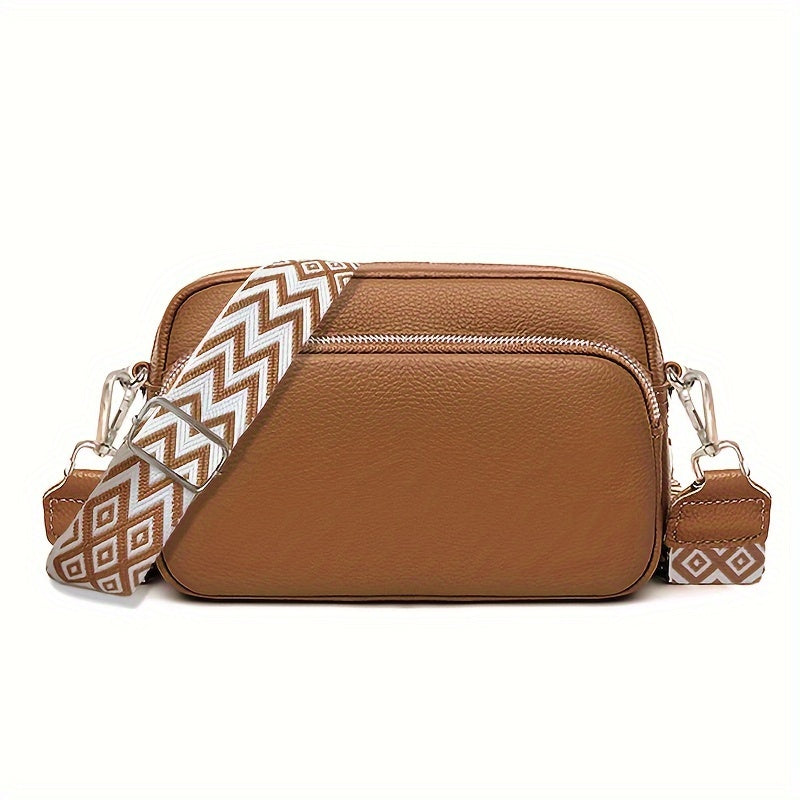 Ziva Bag: Zwarte Crossbody Tas met Brede Band