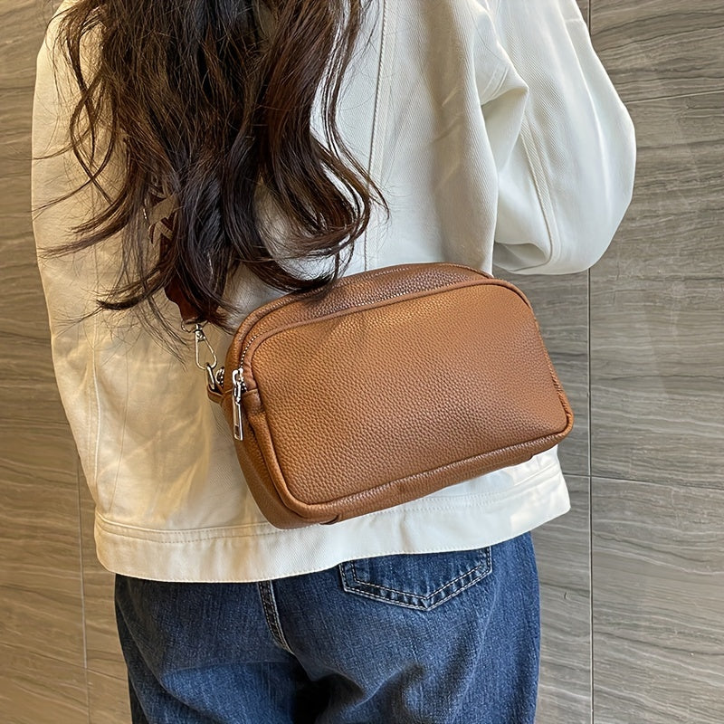 Ziva Bag: Zwarte Crossbody Tas met Brede Band