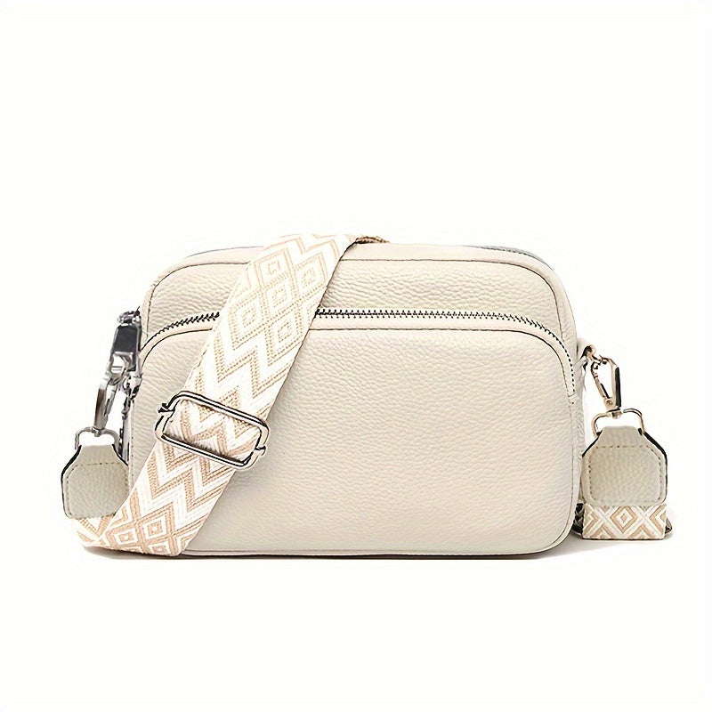 Ziva Bag: Zwarte Crossbody Tas met Brede Band