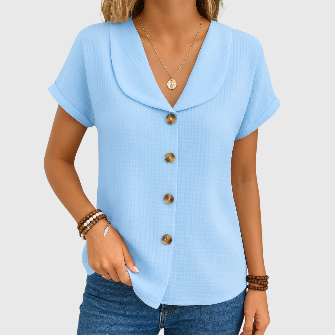 Maureen | Chic Knop Blouse