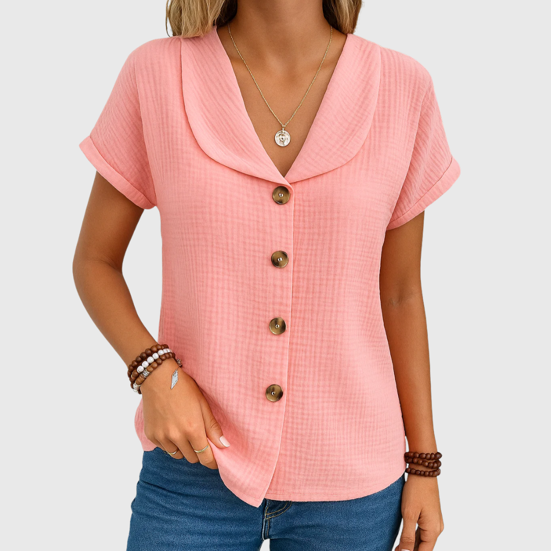 Maureen | Chic Knop Blouse