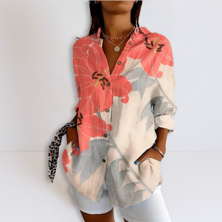 Katherine | Ontspannen Gedrukte Blouse