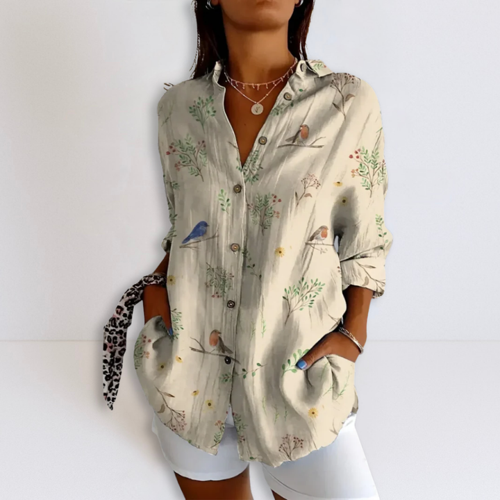 Katherine | Ontspannen Gedrukte Blouse