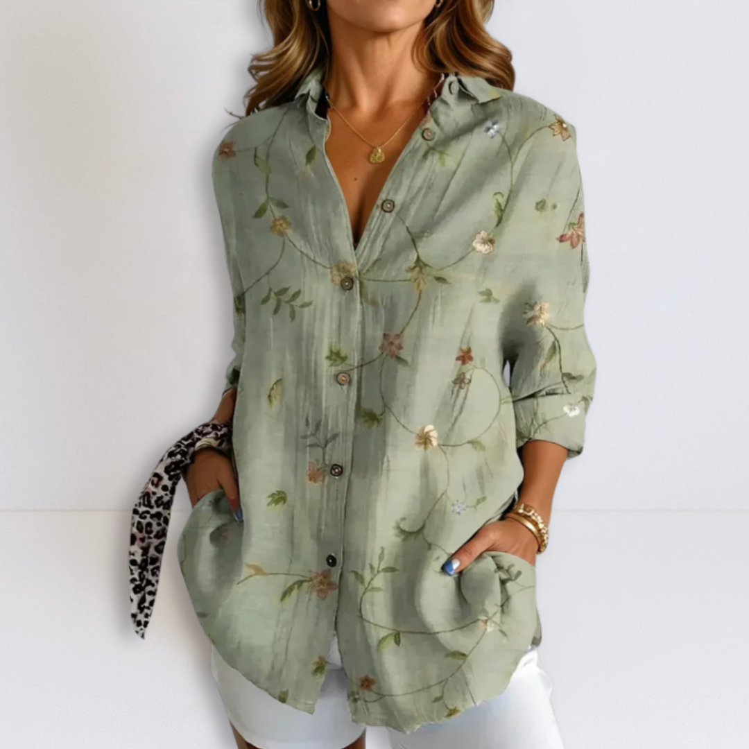 Katherine | Ontspannen Gedrukte Blouse