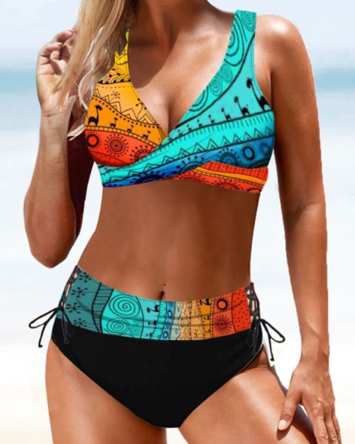 Eva - Vrolijke Kleurige Bikini