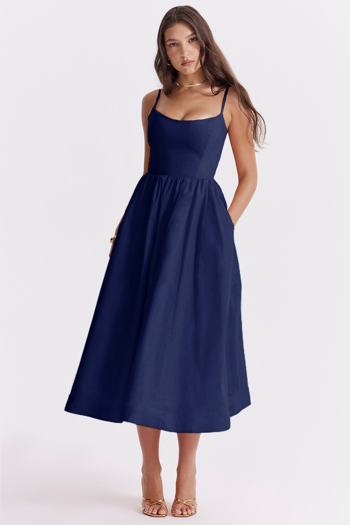 ESTELLE | Elegante Korset Zomer Midi Jurk