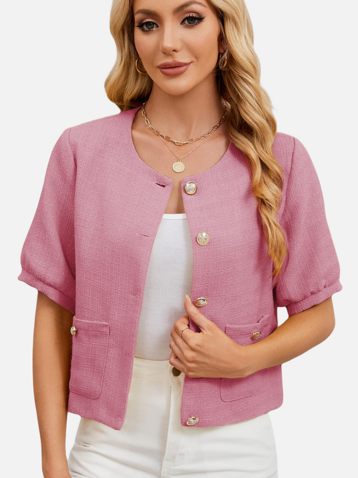Vivian | Cropped Tweed Jasje