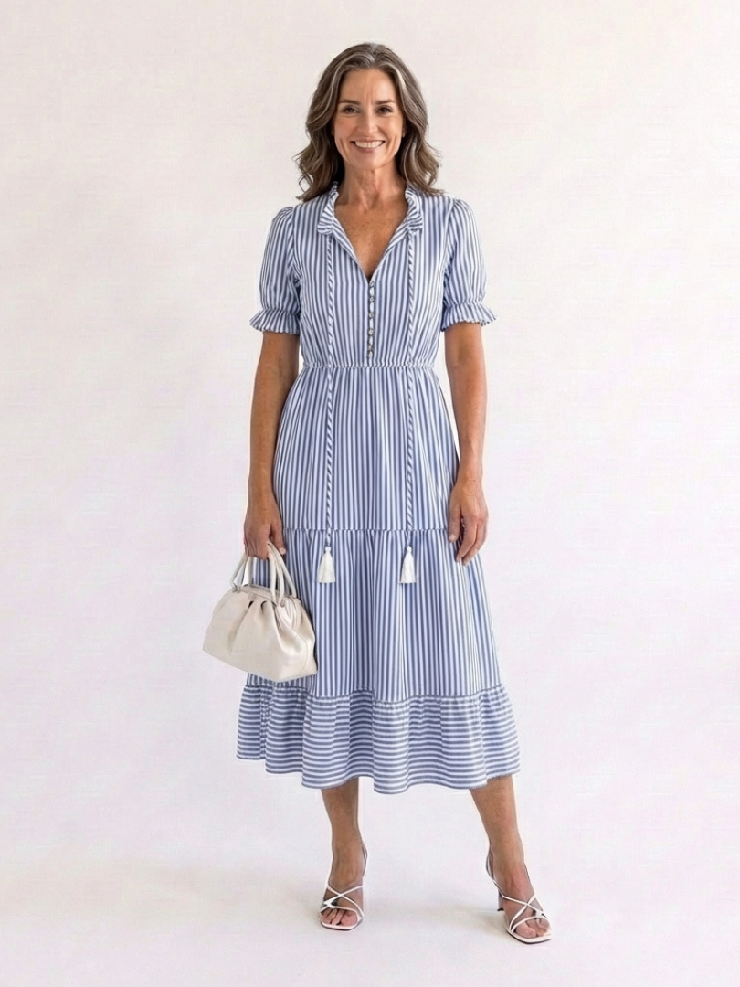 Dakota™ | Gestreepte midi-jurk