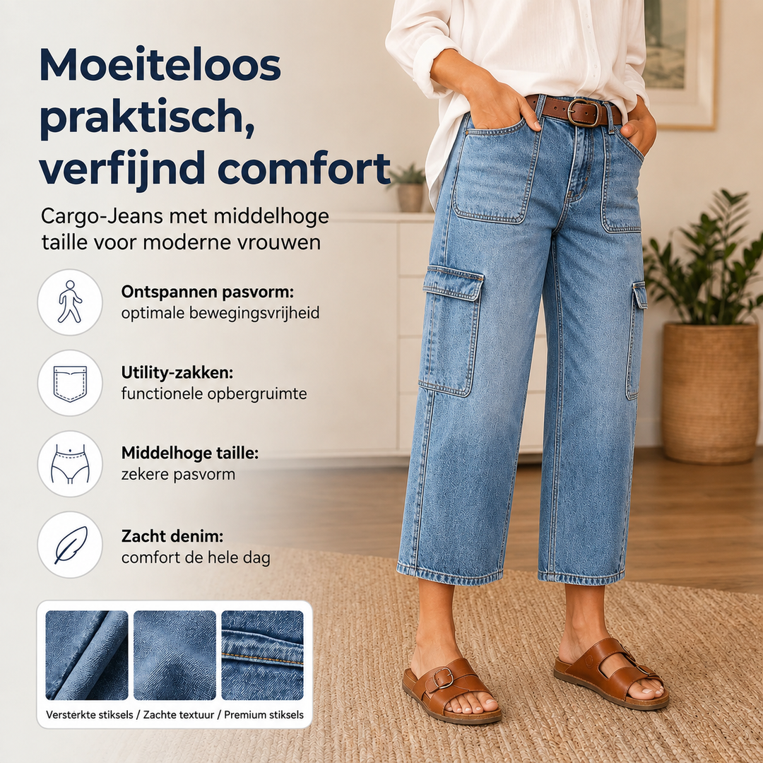 Luxe Stretch Jeans met Verkorte Lengte | Tijdelijk 50% Korting