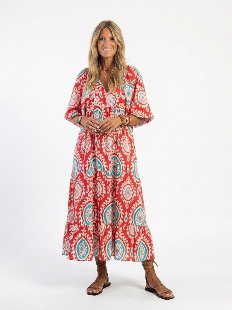 Zaria™ | Midi-jurk met paisleyprint