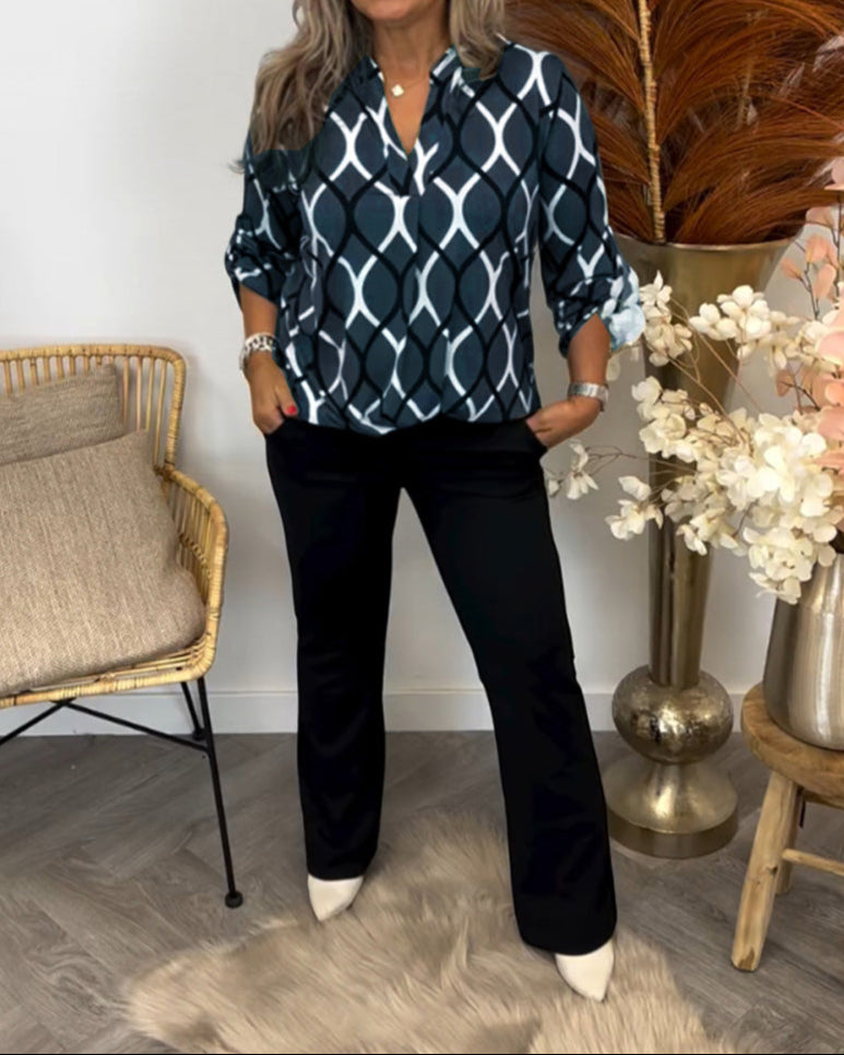 Jennifer | Casual Blouse met Lange Mouwen