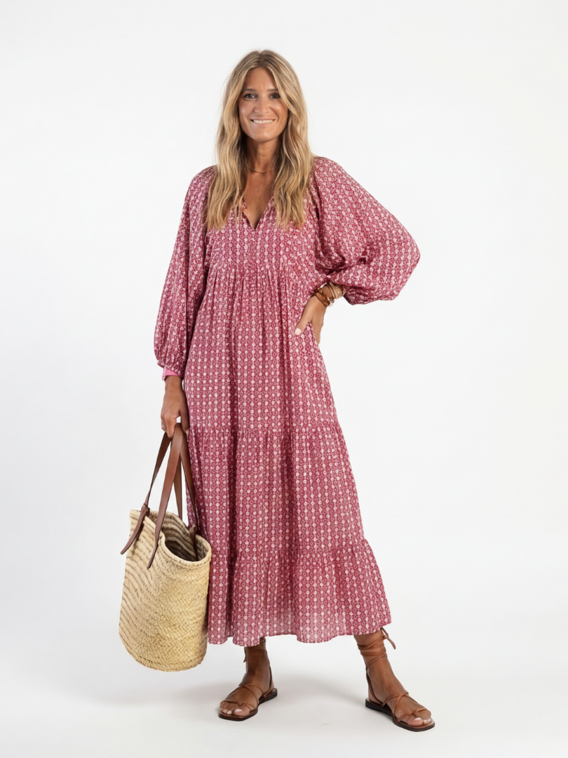 Arlette™ | Midi-jurk met geometrische print