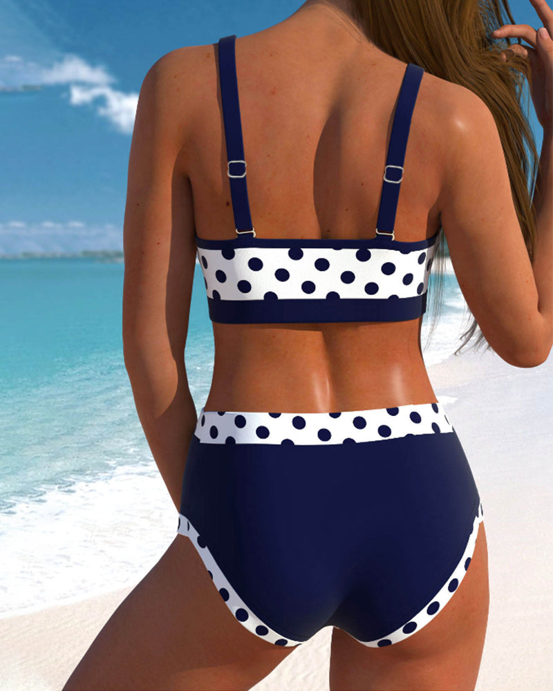Liesbeth | High Waist Bikini met Stippenprint