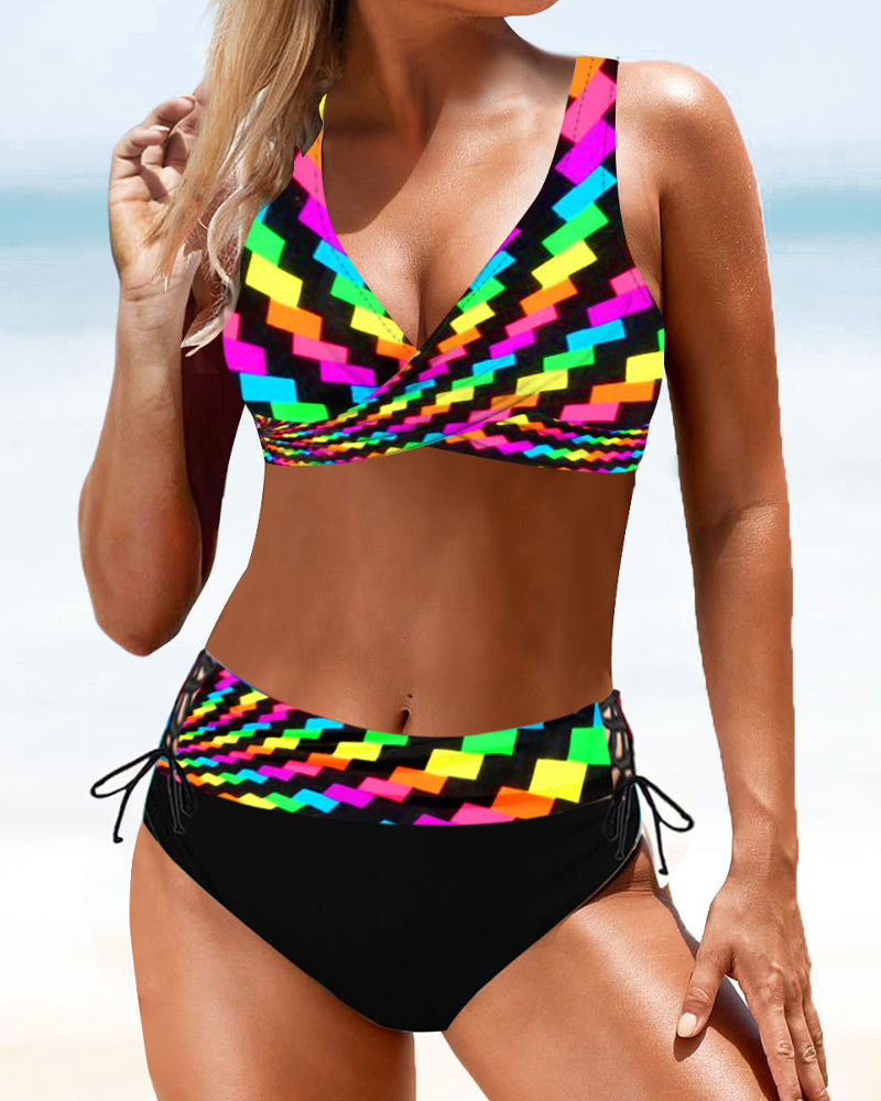 Eva - Vrolijke Kleurige Bikini