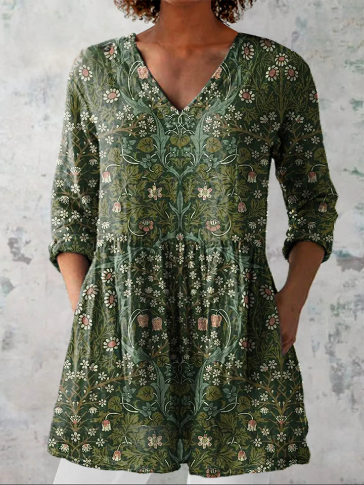 Skye | Lange Blouse met een opvallend patroon