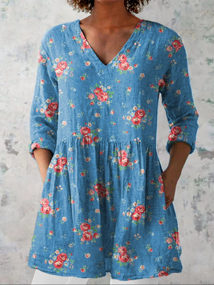 Ayla | Lange Blouse met een opvallend patroon
