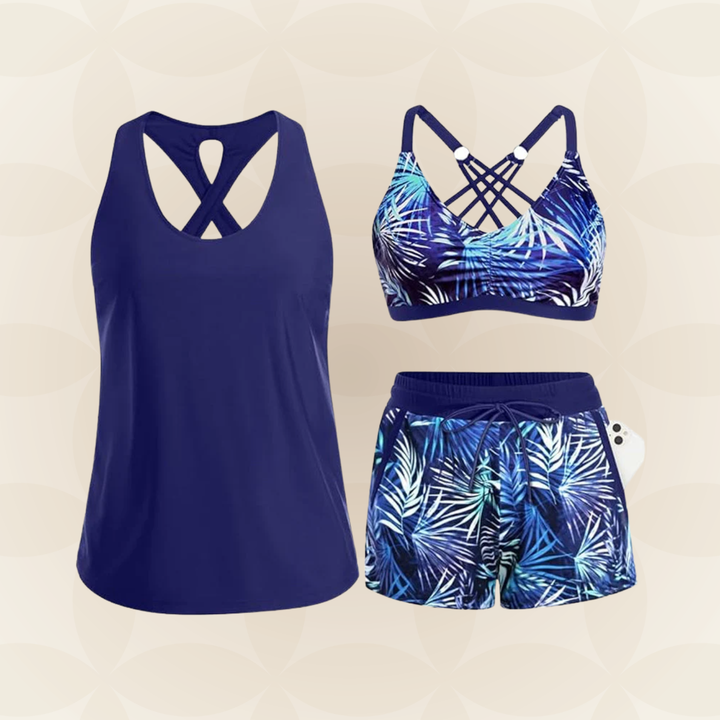 Rosalie | Badmode set Koordsluiting en Ademend Materiaal