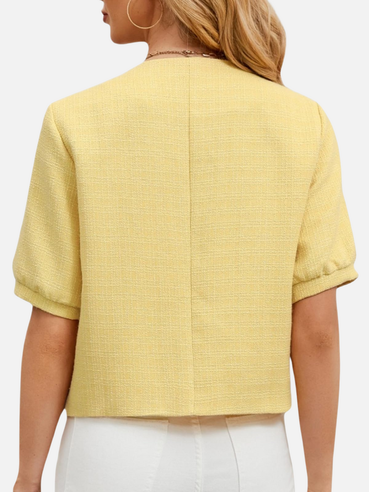 Vivian | Cropped Tweed Jasje