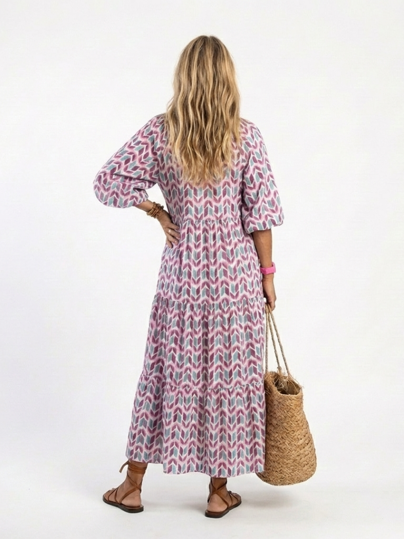 Mireya™ | Midi-jurk met geometrische print