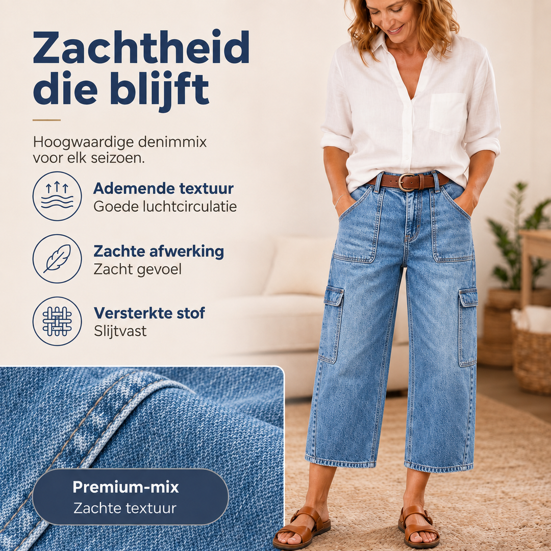 Luxe Stretch Jeans met Verkorte Lengte | Tijdelijk 50% Korting