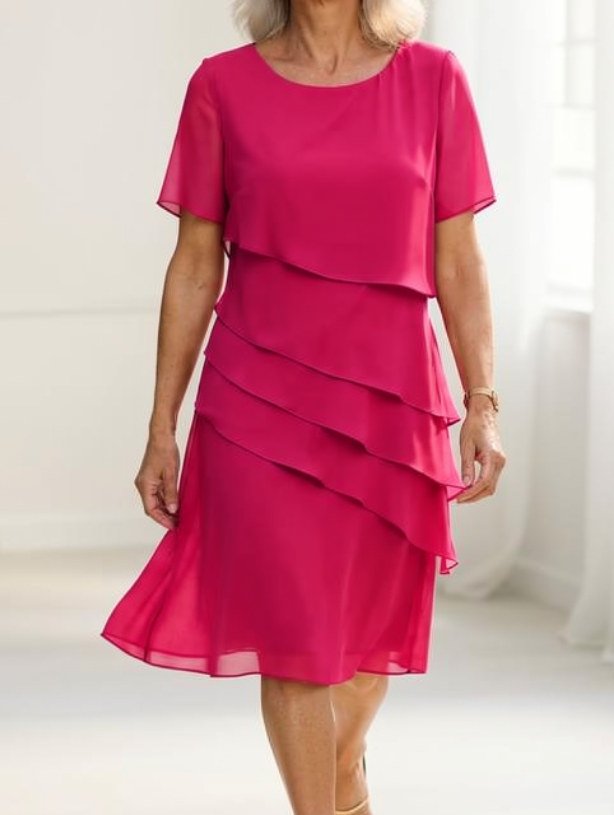 Juliette | Elegante, vloeiende jurk met ruches