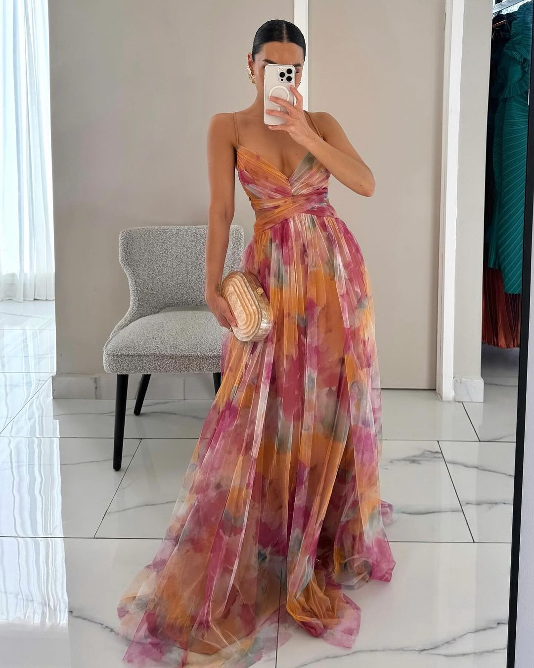 GISELLE | Chiffon Maxi Jurk