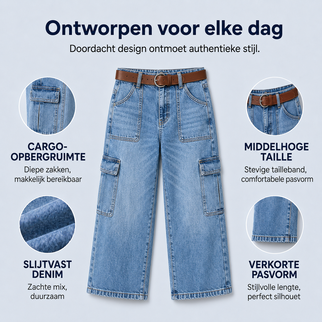 Luxe Stretch Jeans met Verkorte Lengte | Tijdelijk 50% Korting