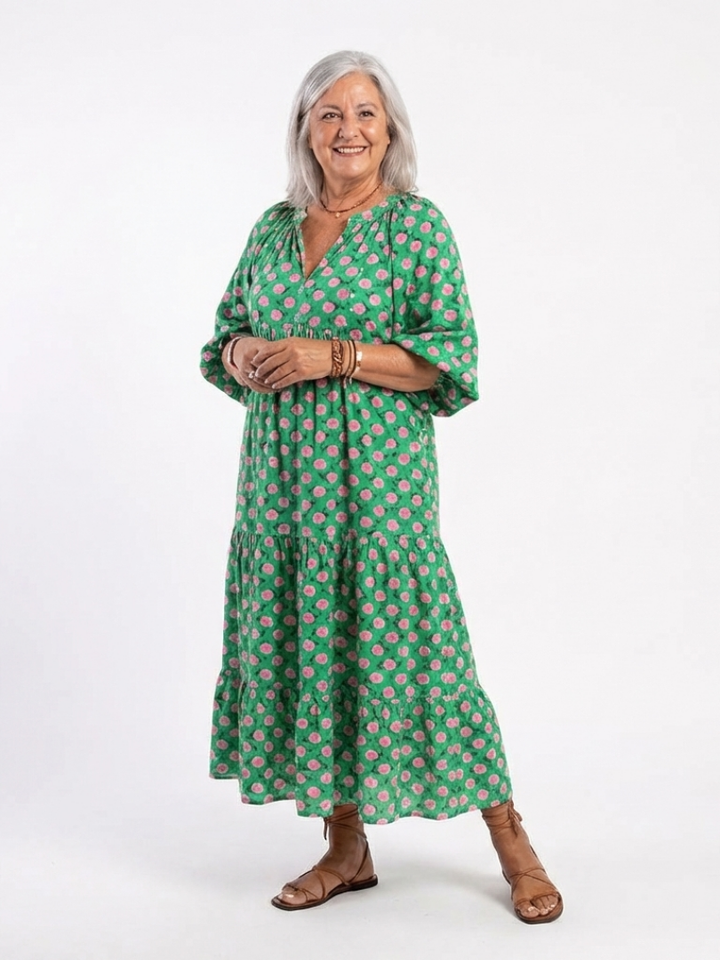 Fiora™ | Midi-jurk met bloemenprint