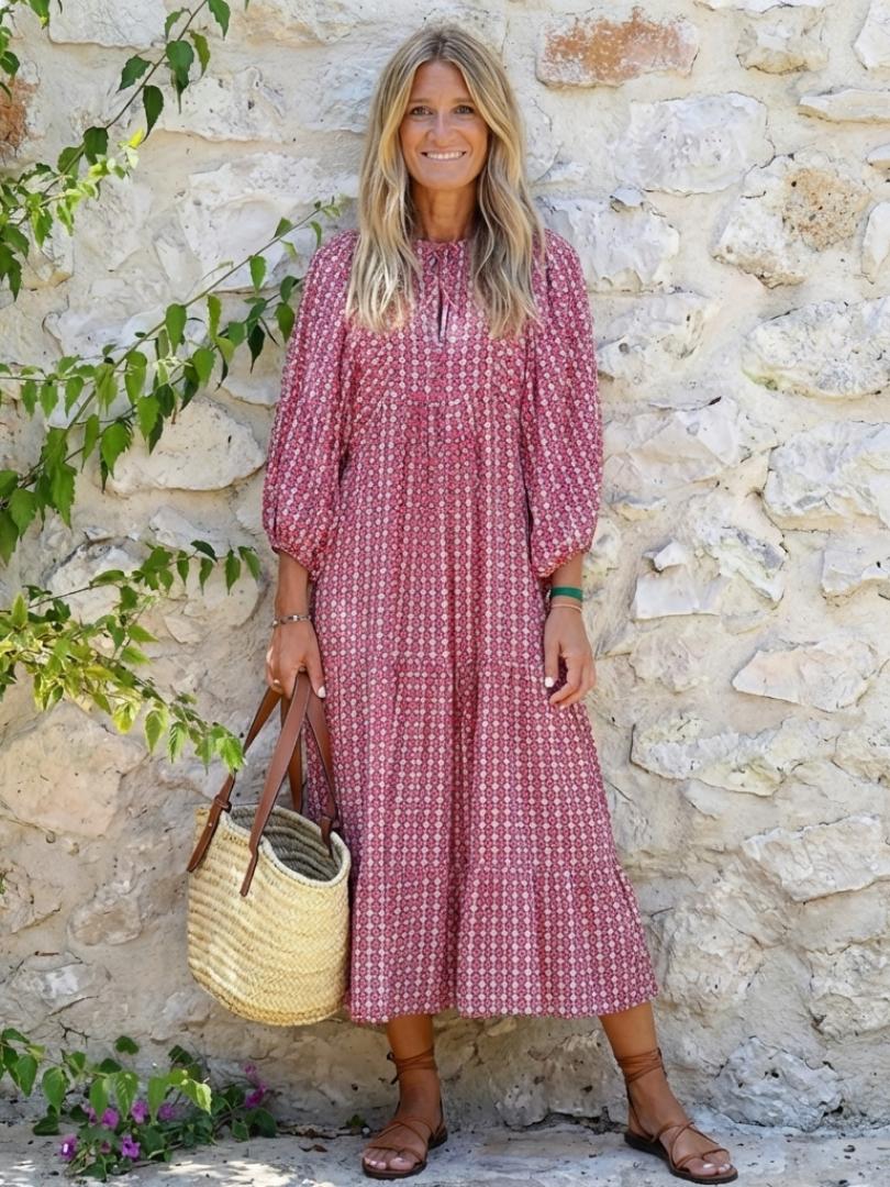 Arlette™ | Midi-jurk met geometrische print