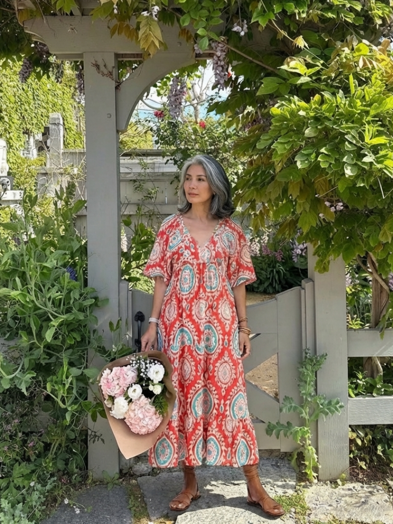 Zaria™ | Midi-jurk met paisleyprint
