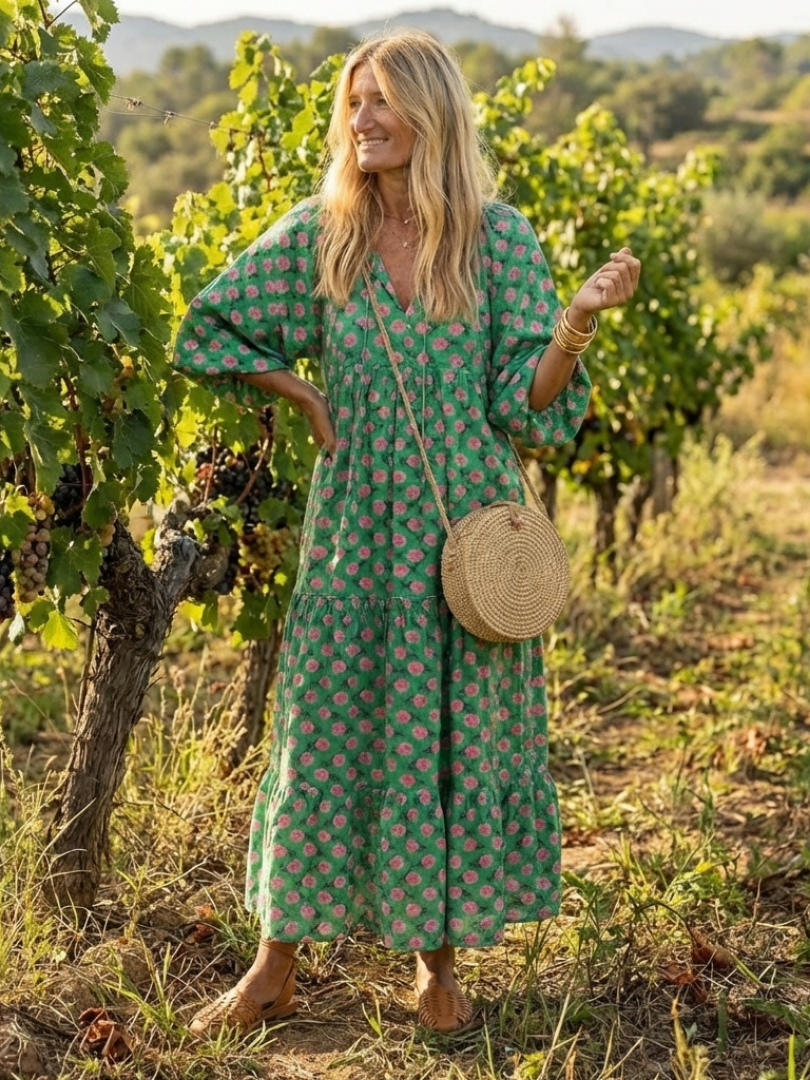 Fiora™ | Midi-jurk met bloemenprint