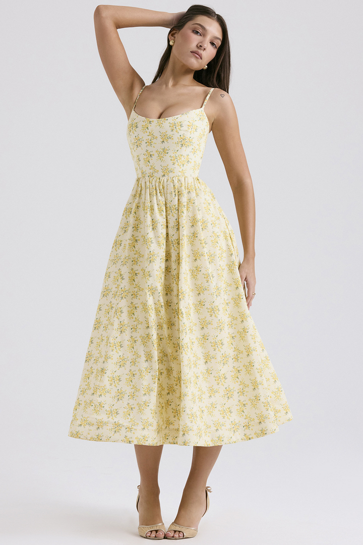 ESTELLE | Elegante Korset Zomer Midi Jurk