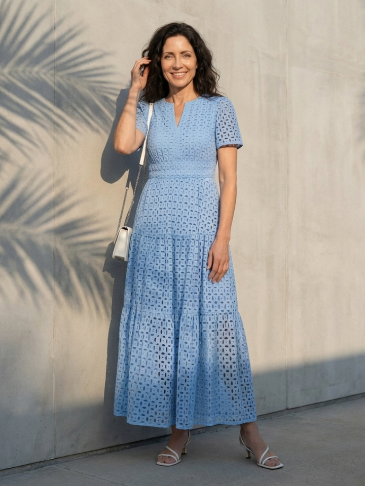 Brielle™ | Midi-jurk met V-hals