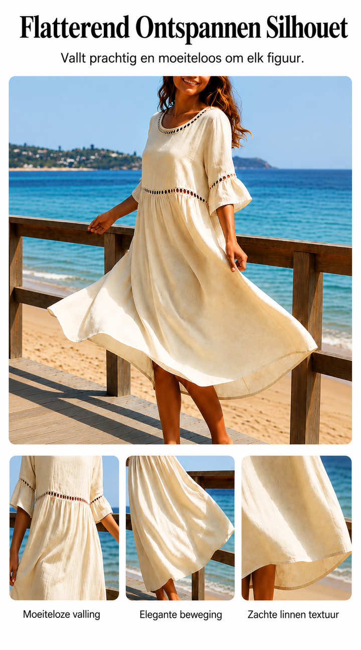 Amara™ | Elegante Buikcamouflerende Midi Jurk