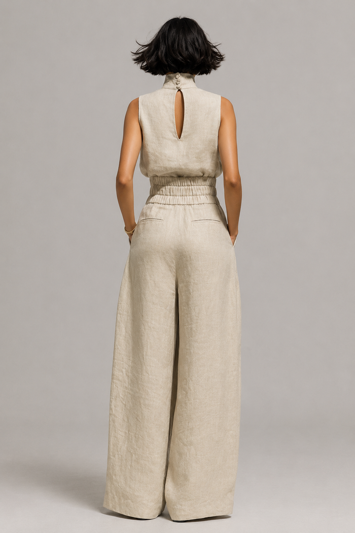 Maria Tanktop &amp; Wijde Linnen Broek