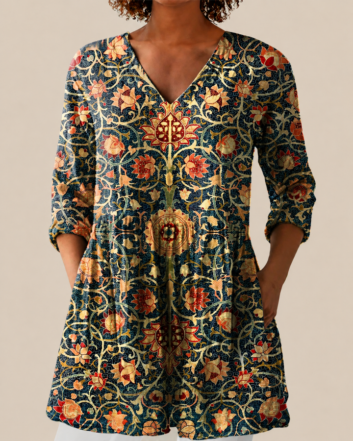 Liora | Lange Blouse met opvallend patroon