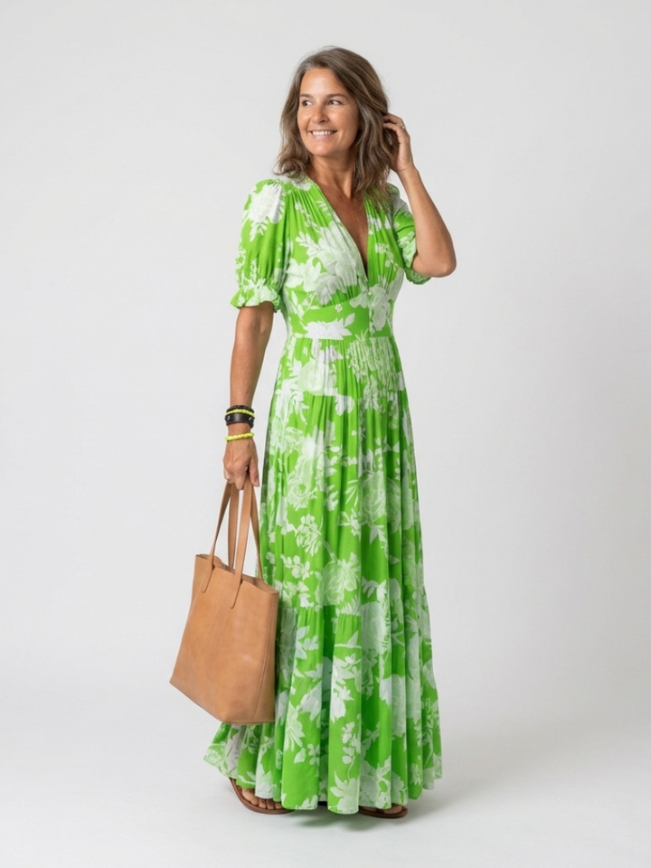 Lianne™ | Mouwloze midi-jurk met bloemenprint