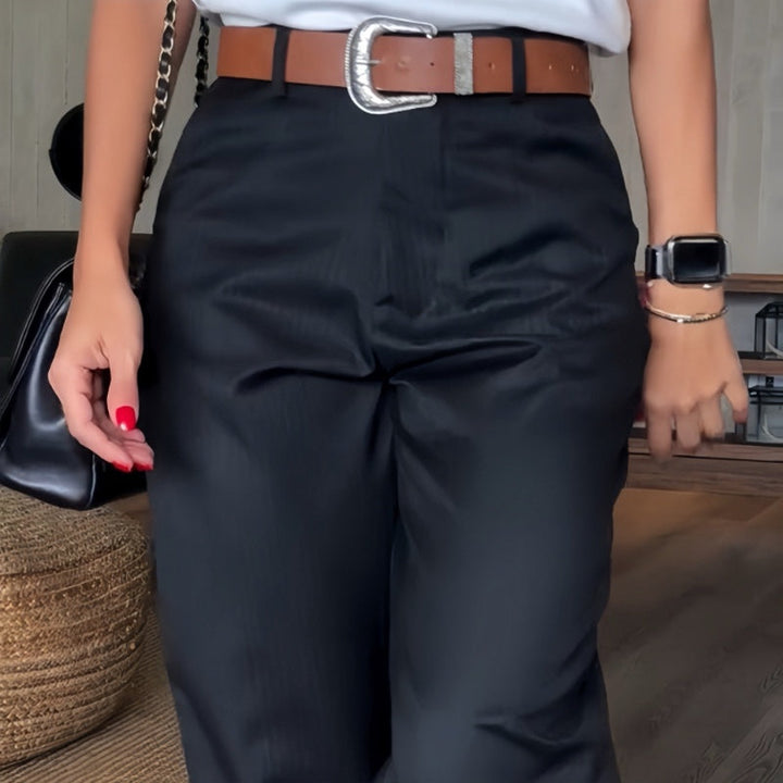 Elvirah | CASUAL BLAZERBROEK met Hoge Taille en Straight Fit