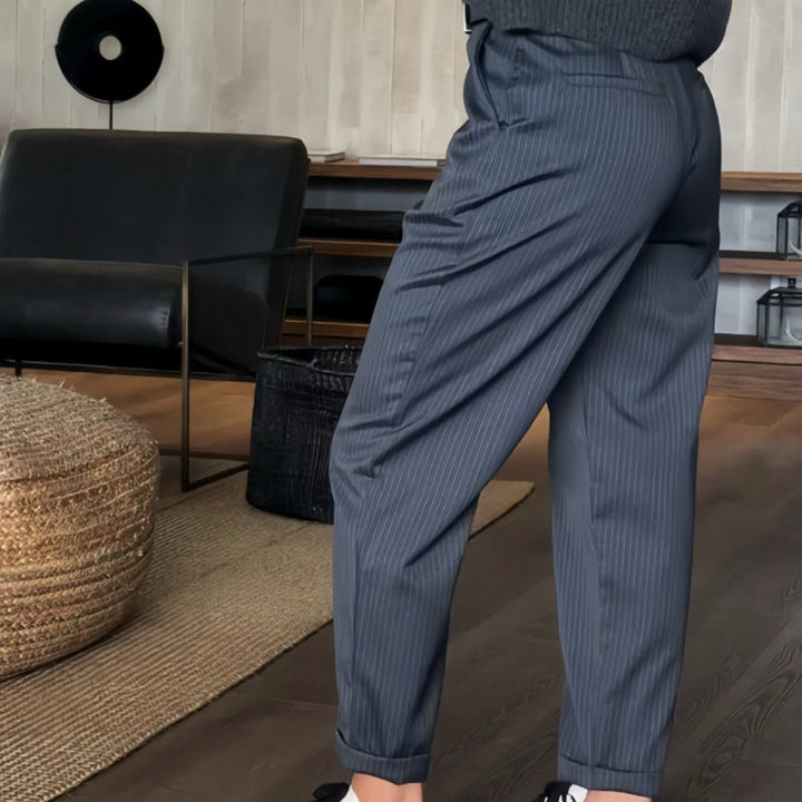 Elvirah | CASUAL BLAZERBROEK met Hoge Taille en Straight Fit