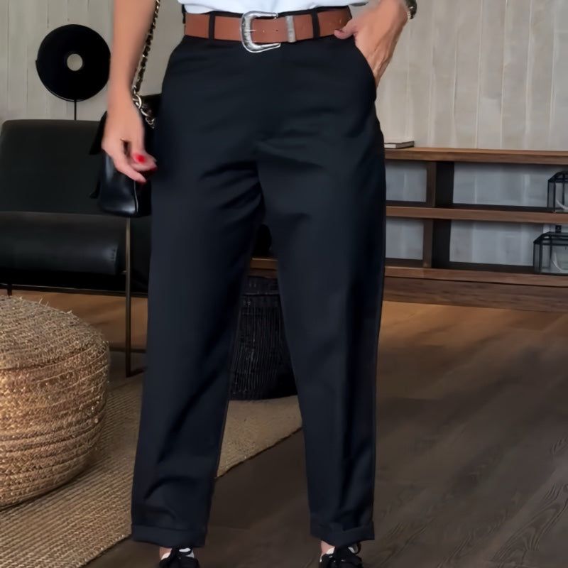 Elvirah | CASUAL BLAZERBROEK met Hoge Taille en Straight Fit