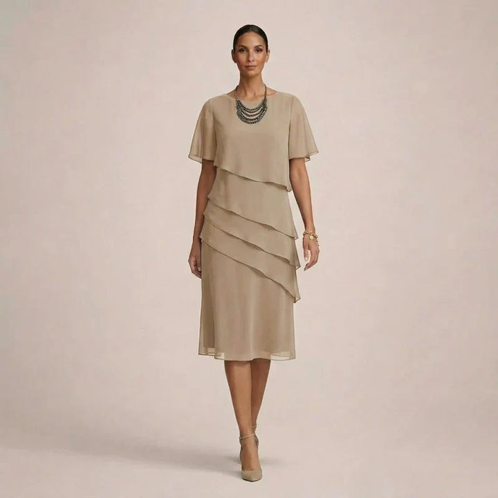 MARA | Elegante Rimpel Jurk met Flatterend Comfort