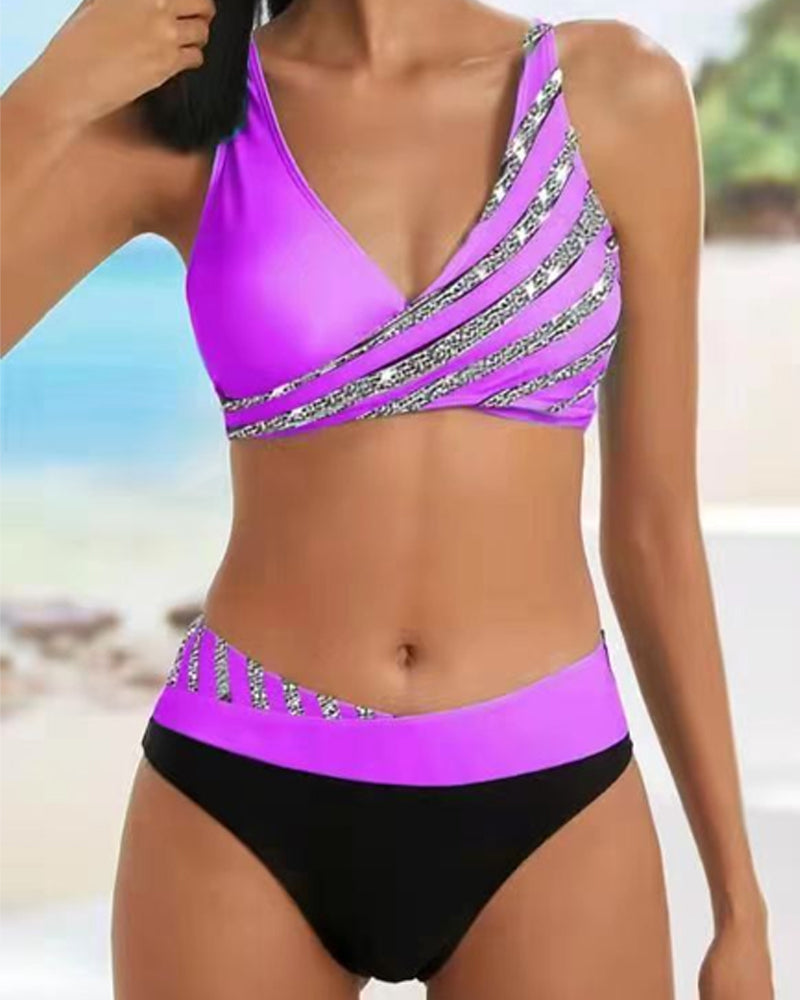 Mona - Bedrukte Bikini in Warme Tinten