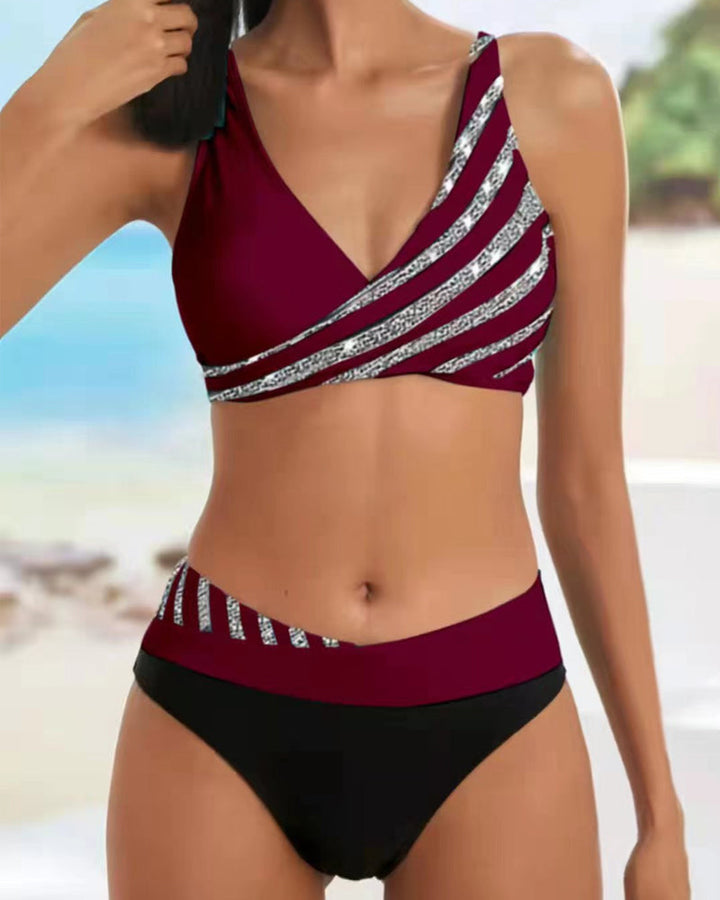 Mona - Bedrukte Bikini in Warme Tinten