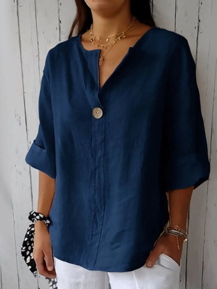 Samy | Blouse van linnenmix