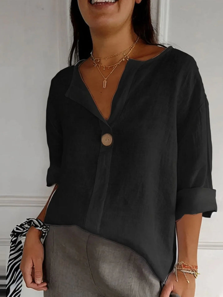 Samy | Blouse van linnenmix