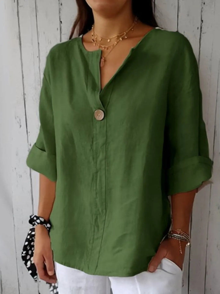 Samy | Blouse van linnenmix