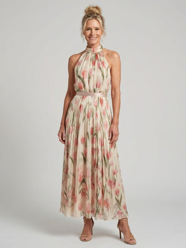 Aurelle™ | Halterjurk met bloemenprint