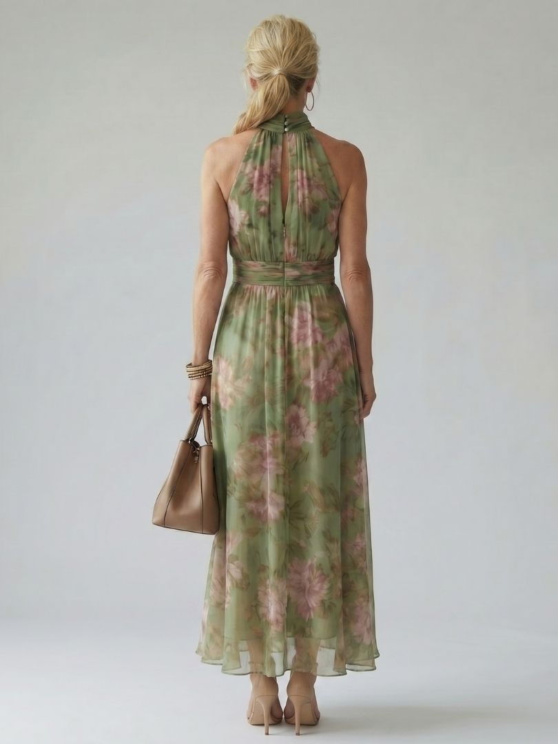 Naomi™ | Maxi-jurk met halterhals