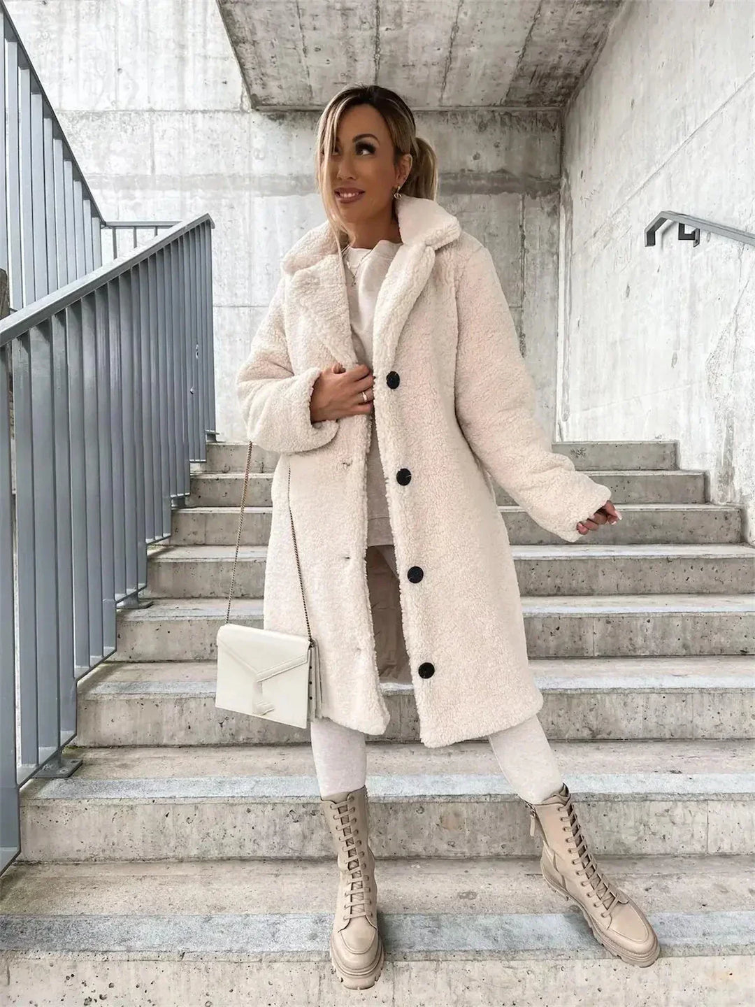 Elora™ | Lange Teddycoat voor Dames