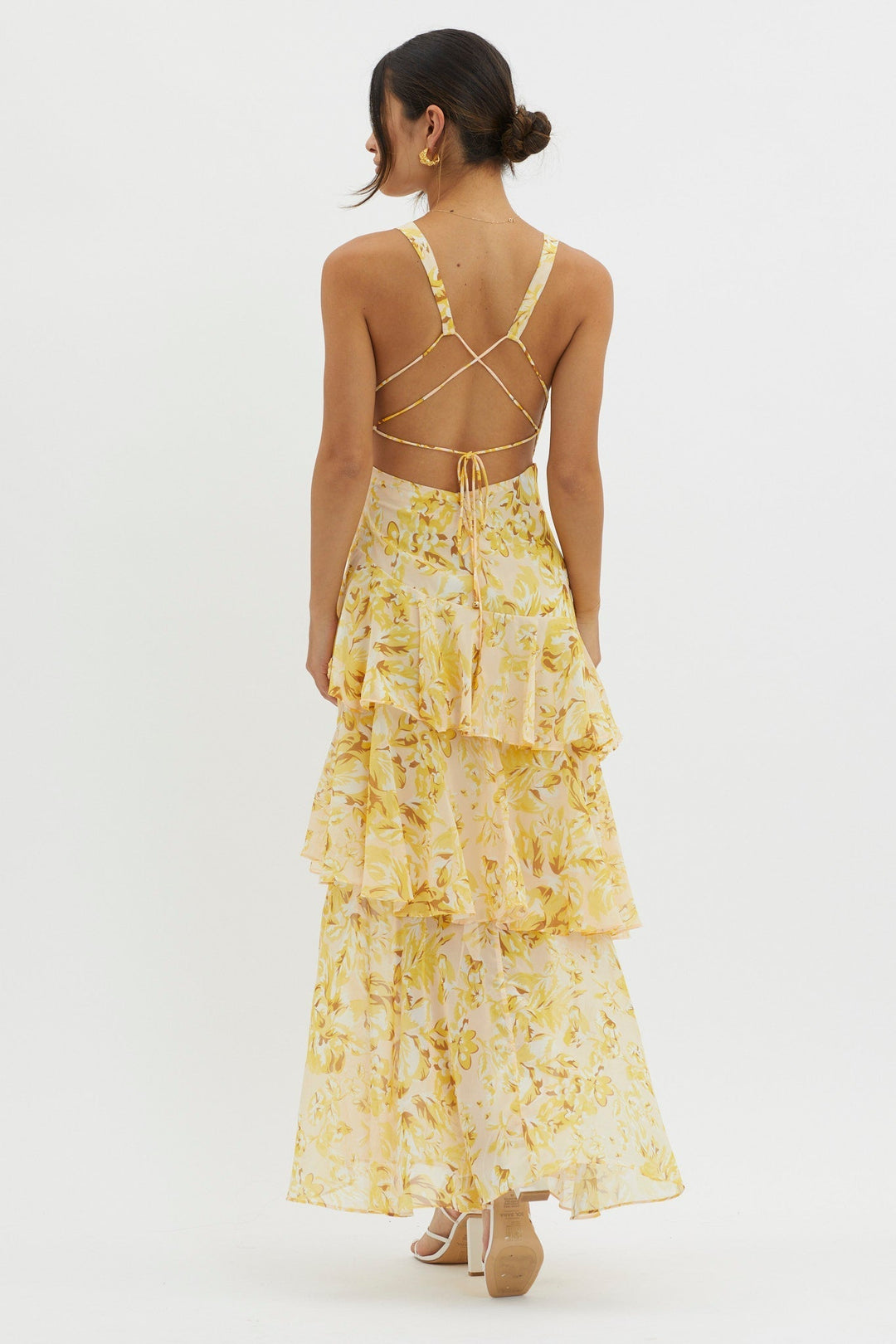 LISA | Bloemen Volant Maxi Jurk